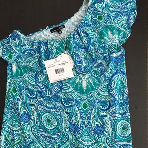 RXB Women’s one sleeve paisley top
